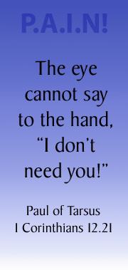 The eye cannot say...